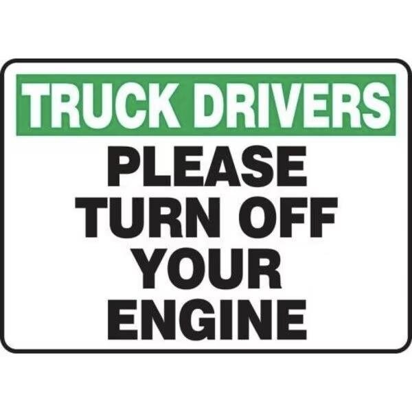Accuform TRUCK DRIVERS SAFETY SIGN PLEASE TURN MTKC902XL - main